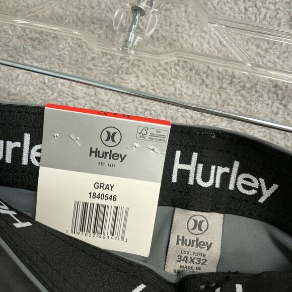 NEW Hurley Commuter Men's 34x32 Gray Cargo Tech Pants - Picture 4 of 8